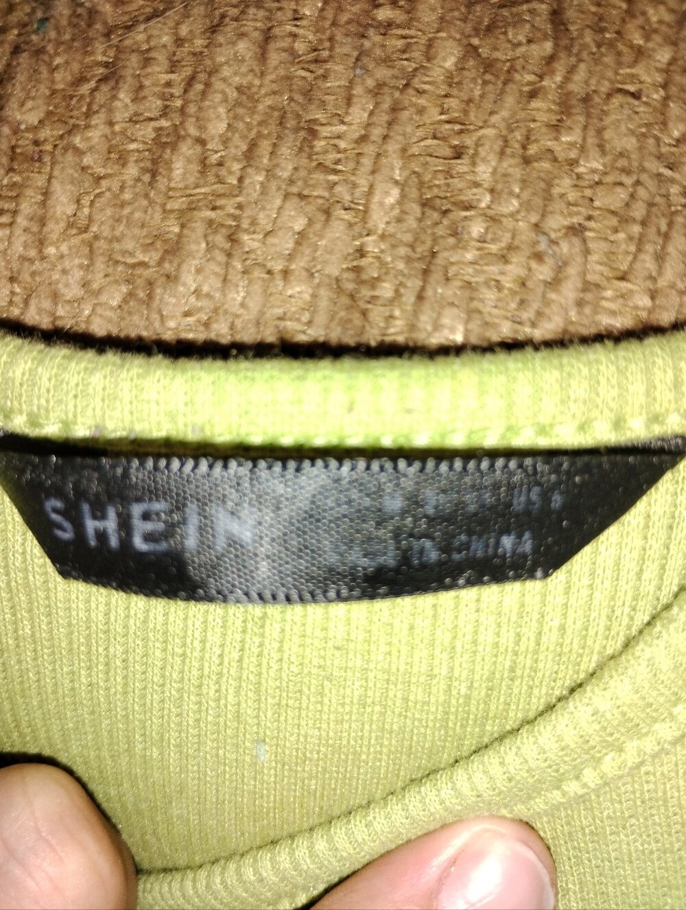 SHEIN Neon Lime Ribbed 'Angel' Crop Tank - Picture 2 of 3